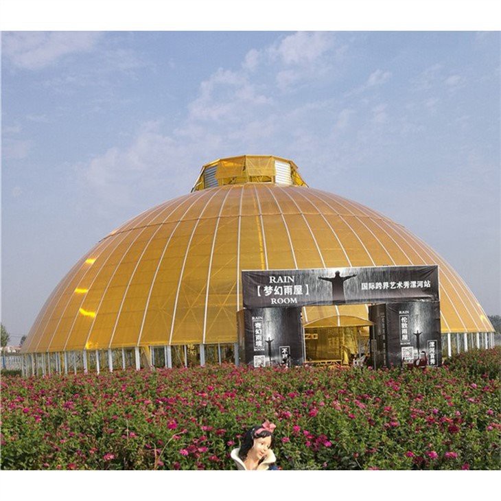 geodesic large glass agricultural dome greenhouse  manufacture